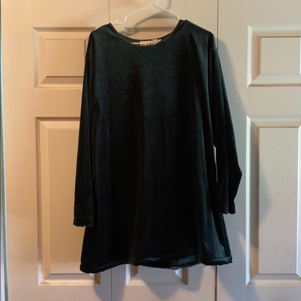 Hunter Green Velvet Dress